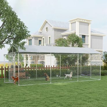 Select Pure Value PawHut 19.7' x 7.5' x 7.5' Outdoor Dog Kennel W/ Waterproof Roof Budget
