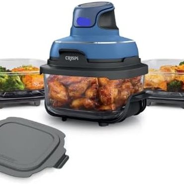 Annual Pure Value Ninja Crispi 5 in 1 Portable Glass Air Fryer Cooking System Small and large batch containers Sound