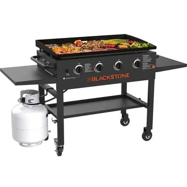 Classic Pure Value Blackstone 4-Burner 36" Griddle Cooking Station with Side Shelves Distinctive