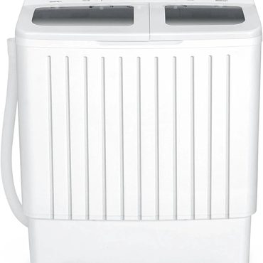 2026 Debut Pure Value Portable Washing Machine Twin Tub 20 Lbs Washer 12 Lbs Spinner Grey White Budget