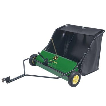 In Season Pure Value John Deere 42′′ Tow-Behind Lawn Sweeper, 24 cu. ft. Capacity, Adjustable Brushes Universal